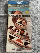 Lot of 3 Vtg Crochet Booklets Learn to Crochet Baby Afghans and Afghans Patterns