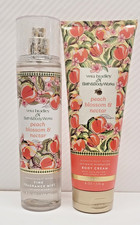 Bath  Body Works - Peach Blossom  Nectar - Fragrance Mist  Body Cream - 2 pc