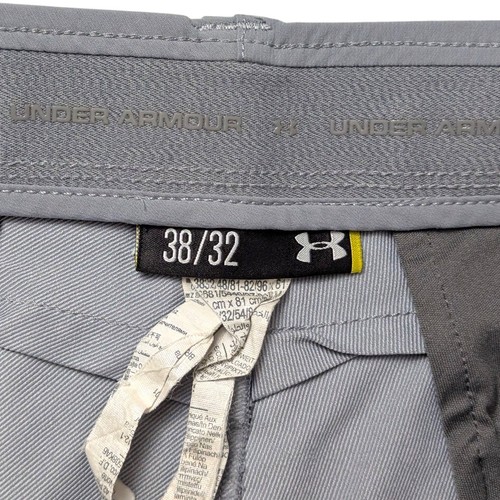 Pantalones de golf Under Armour Match Play para hombre talla 38 x 32 gris rendimiento elástico - Imagen 5 de 6