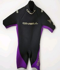 Wetsuit O'Neill Vector 2/1mm Short Sleeve Black Purple Zip Back Size M