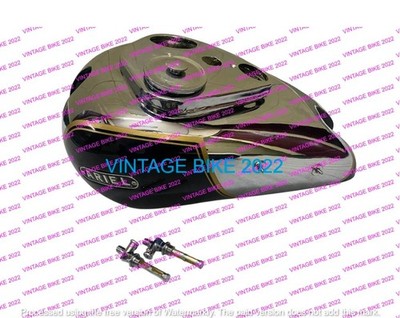 PASSEND FÜR ARIEL F4 SQUARE 4 600CC 1932 SCHWARZ CHROM STAHL BENZINTANK