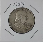 1959 Franklin Half Dollar Circulated Silver 50c Coin Collectible