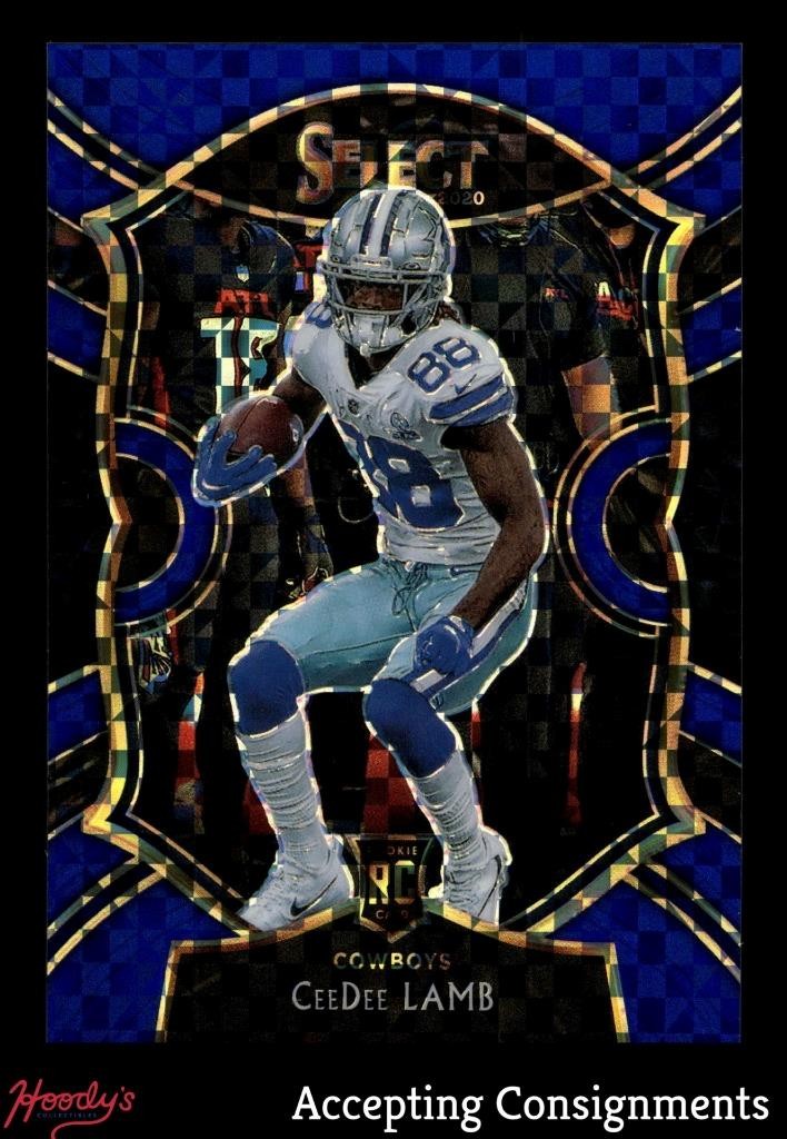2020 Select Prizm Blue #57 CeeDee Lamb RC Rookie CONCOURSE 048/175 COWBOYS