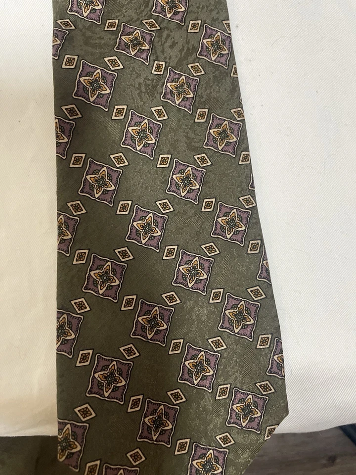 Corbata de seda Nordstrom para hombre/cosida a mano en Italia/exquisito patrón geométrico Foto 4 de 4