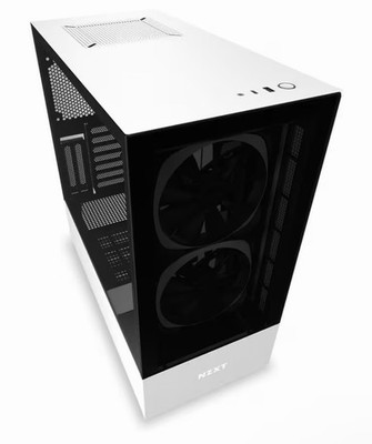 NZXT H510 Elite PC-Gehäuse (Weiß/Glas/RGB)   Top Optik