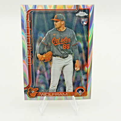 2025 Topps Chrome Update Series - Grant Wolfram #USC31 RayWave Refractor (RC)