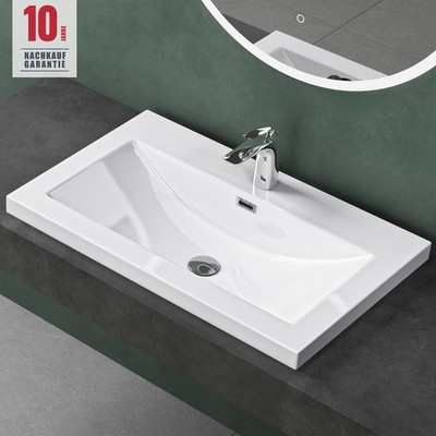 Design Gussmarmor Waschbecken Waschtisch Mineralguss Einbauwaschbecken Col01 Bad