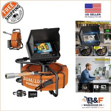 DVR Sewer Inspection Camera 100FT with Clear 4.3" IPS Screen  Long Battery Life