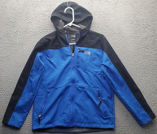 The North Face Softshell Jacket Youth L Multi Fleece Lined Hooded Full Zip EUC