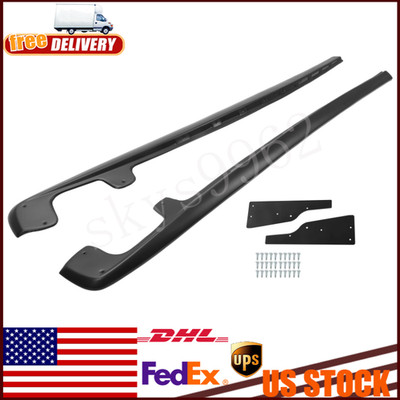 ZR1 Style Side Skirts Rocker Panel Mud Flaps Matte For 05-2013 Corvette C6 Base