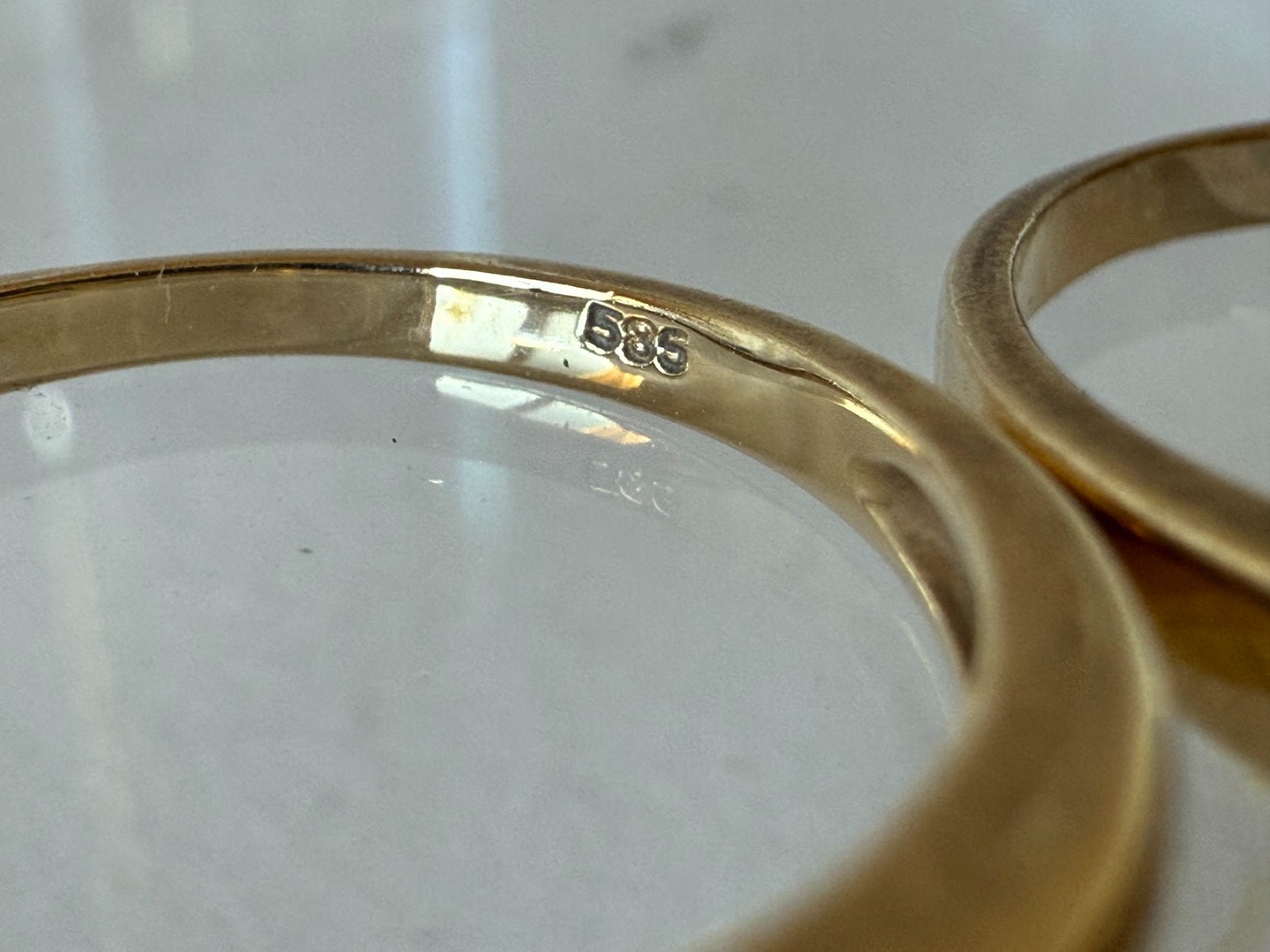 14K Yellow Gold 3 Ring Set Stackable Sapphire Rub… - image 10