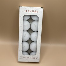 Pottery Barn, Tea Lights Unscented 10 piece , Made West Germany