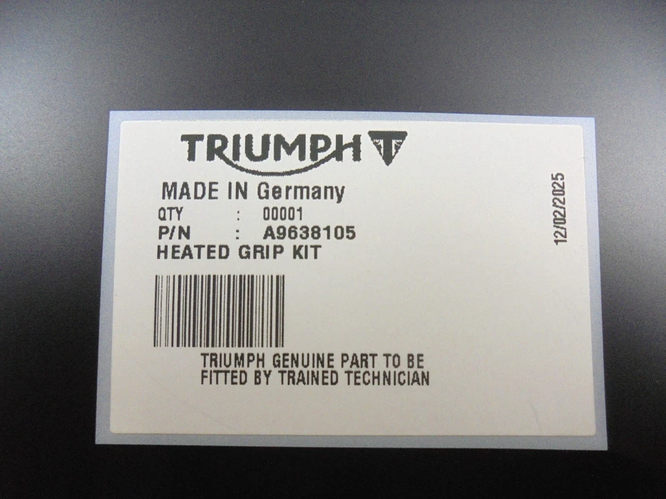 Kit de agarre térmico genuino Triumph Bonneville T100 T120 Bobber Speedmaster nuevo Foto 4 de 4