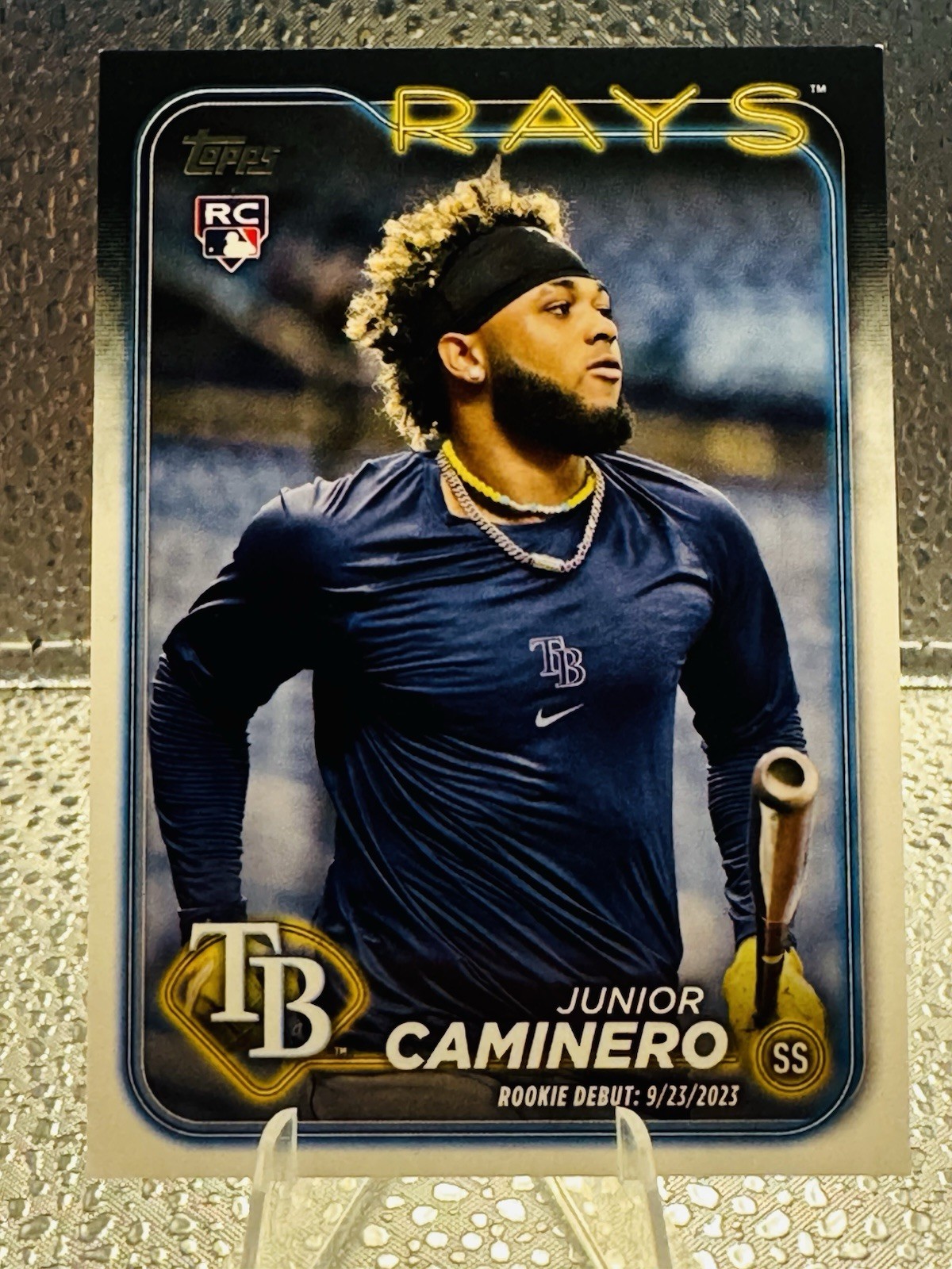 2024 Topps Update #US223 Junior Caminero Golden Mirror SSP Variation Rookie