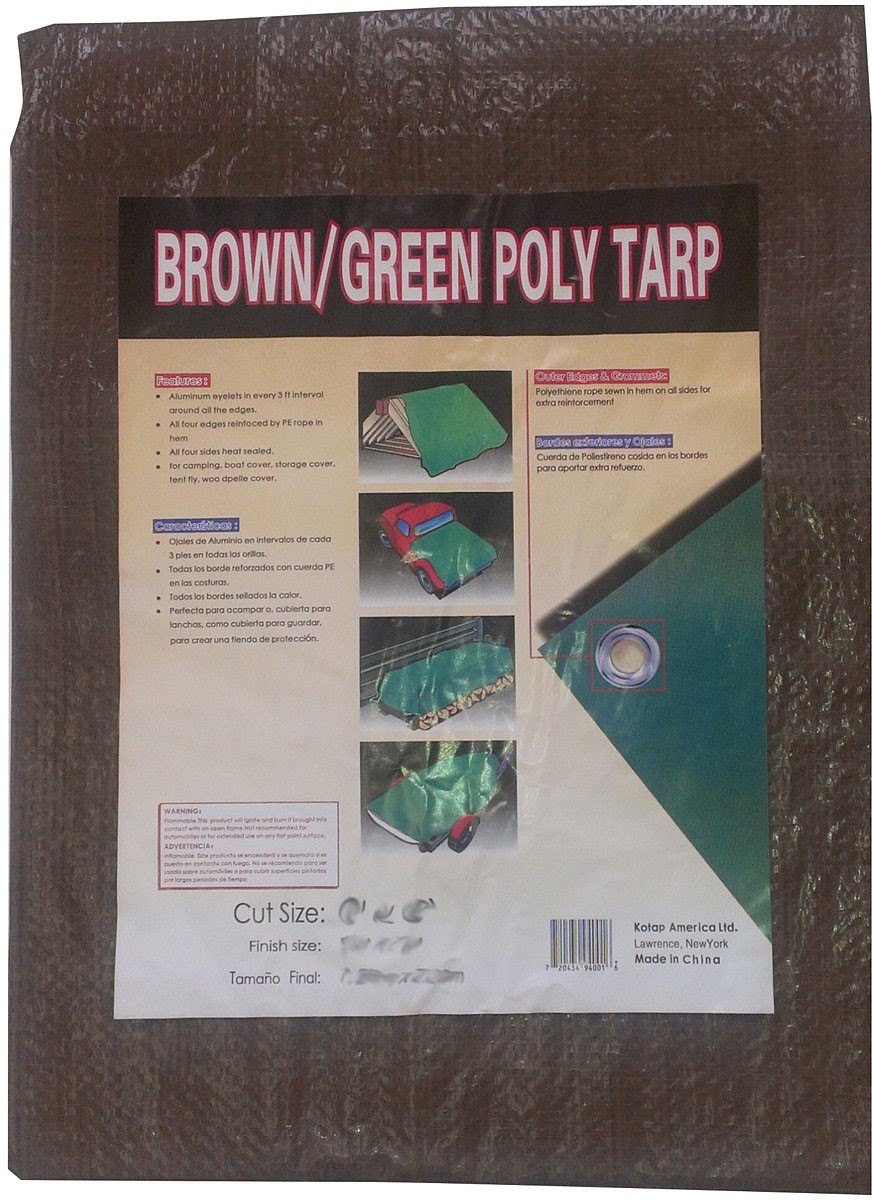 Heavy Duty 6x8 ft Reversible Poly Tarp | Waterproof HDPE Canvas with Grommets
