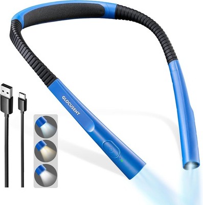 Leselampe Halslampe 3 Farben dimmbar Nackenlampe Buch flexibel LED Akku tragbar