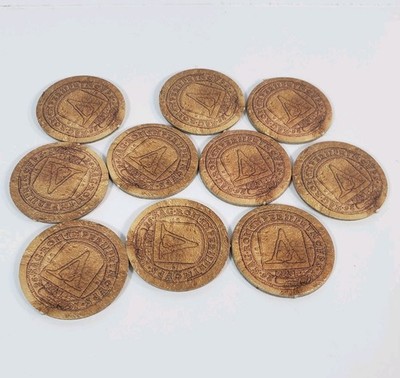 Risk Europe Replacement Parts - 10 Gold Pieces Money Cardboard Coins (HH201)