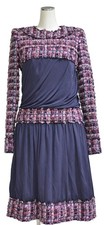 Chanel Tweed Switching Dress P54583V41102 Y-265090 16B Women’s Used