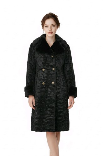 Vintage Faux Fur Coat Long
