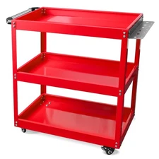 Updated Rolling Tool Cart 330LBS Metal 3 Tier Rolling Cart Carts with Wheels ...