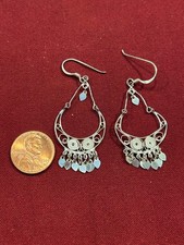 sterling silver earrings filigree chandelier earrings
