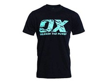 OX Tools Crew Neck T Shirt Black Size L Workwear Cotton Tee OX-W550504