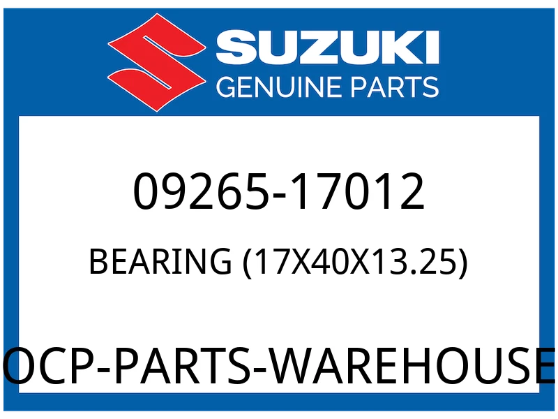Suzuki OEM Part 09265-17012 BEARING, PIVOT RH