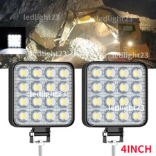 2x 4Inch 90w 12/24v white Led Spot Work Lights Lamp fit Tractor Exavator Digger