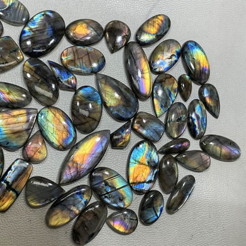 Labradorite Viola Pietra Preziosa Spirituale Sciolta per Pendente Creazione Cabochon Naturale - Foto 4 di 5