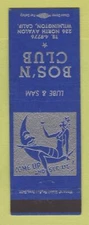 Matchbook Cover - Bos'n Club Wilmington CA girlie