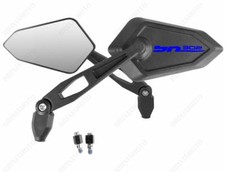 PAIR OF BLACK STREET MIRRORS APPROVED BLUE LOGO BENELLI BN 302