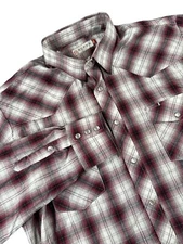 Roper Pearl Snap Shirt Mens XL Long Sleeve Plaid Button Up Western Cowboy Rodeo