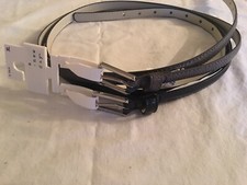 Women's Belt with Buckle Closure - A New Day Black XL 2 For 1