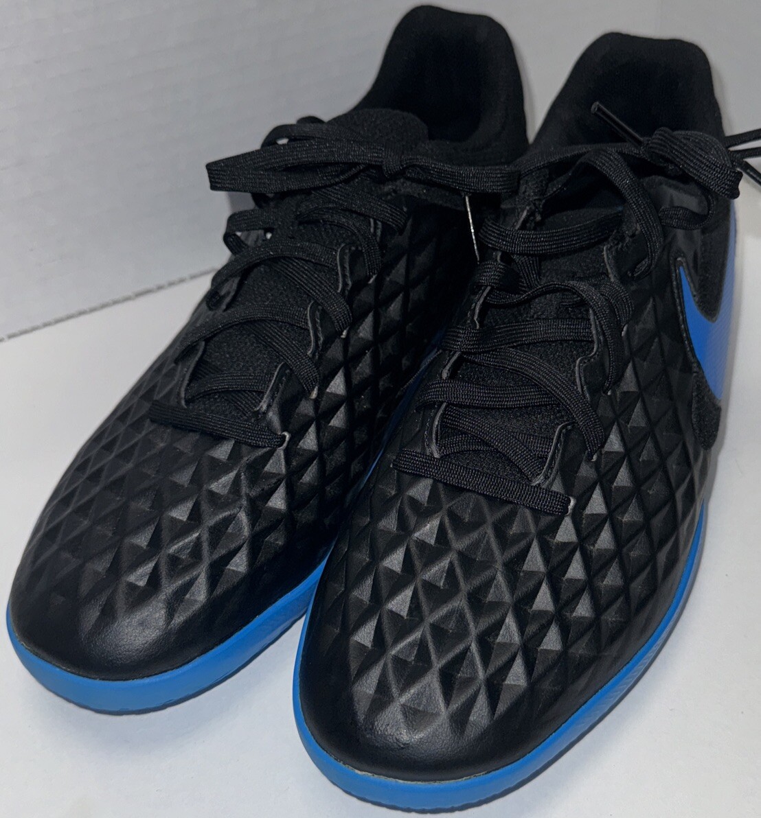 Nike Tiempo Legend Club IC Soccer Shoes AT6110 004 Black Blue