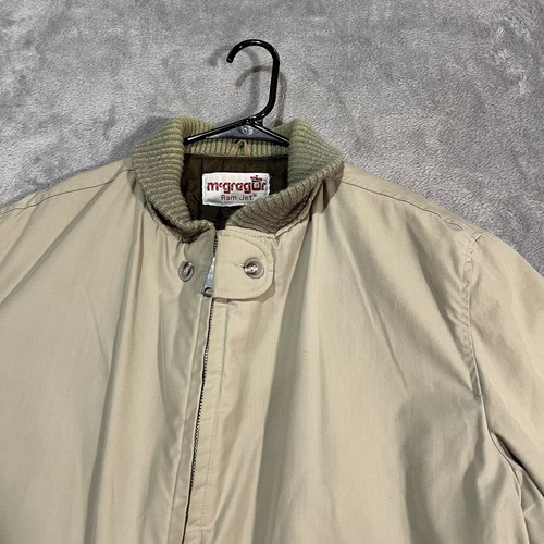 McGregor Ram Jet Jacket Men's 46 Beige Insulated Full Zip Made in USA 70s Coat - Picture 3 of 9
