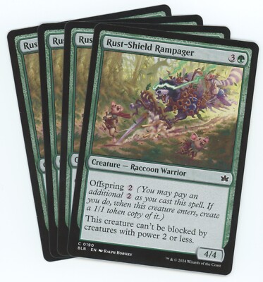 x4 Rust-Shield Rampager - 0190 - Bloomburrow MTG (BLB) - C - Regular