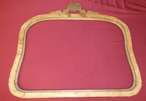 Antique Carved Wood Baroque Rococo Style Gold Gild Wall Mirror Frame 28" x 20" - Picture 7 of 11