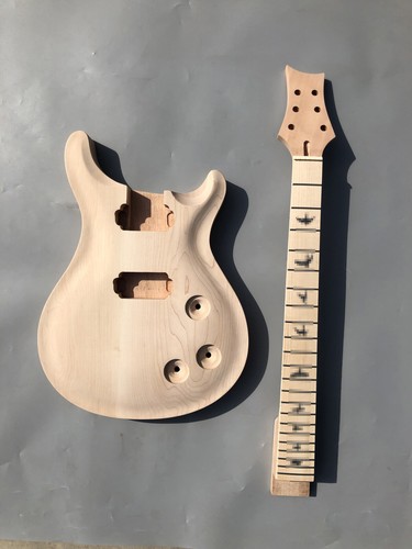 one SET Unfinished pr electric guitar body AND neck 1pcs mahogany made high