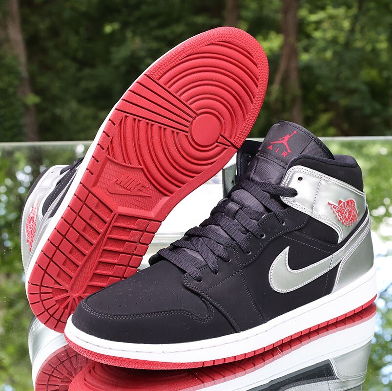 Air Jordan 1 Mid Johnny Kilroy Men's Size 11.5 Black Silver