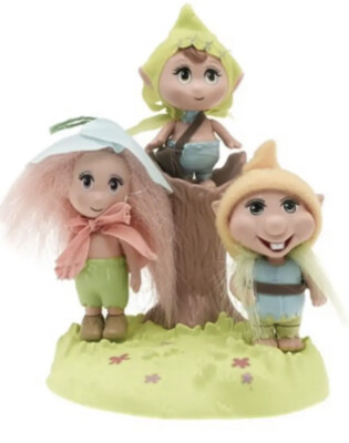 NEW RARE Barbie Fairytopia Elf Pixie Dolls Patter, Phred & Peeble Elves Gnomes