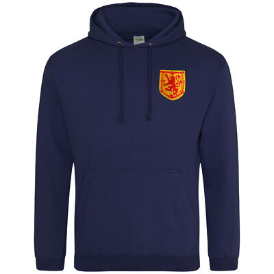 Bestickter Hoodie Schottland Abzeichen Fußball Sport Event Ihn schottische Männer Retr...