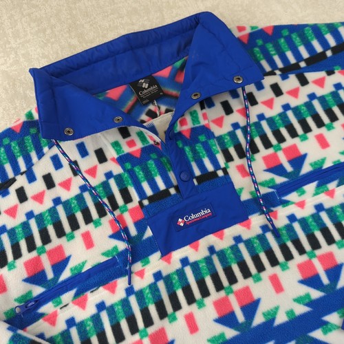 Columbia Jacket Mens XL Powder Keg Fleece Pullover Colorful Aztec Retro AM2206
