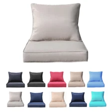 Outdoor Patio Chair Cushions Set 24X24X4" with Removable Covers Seat Cushion Set