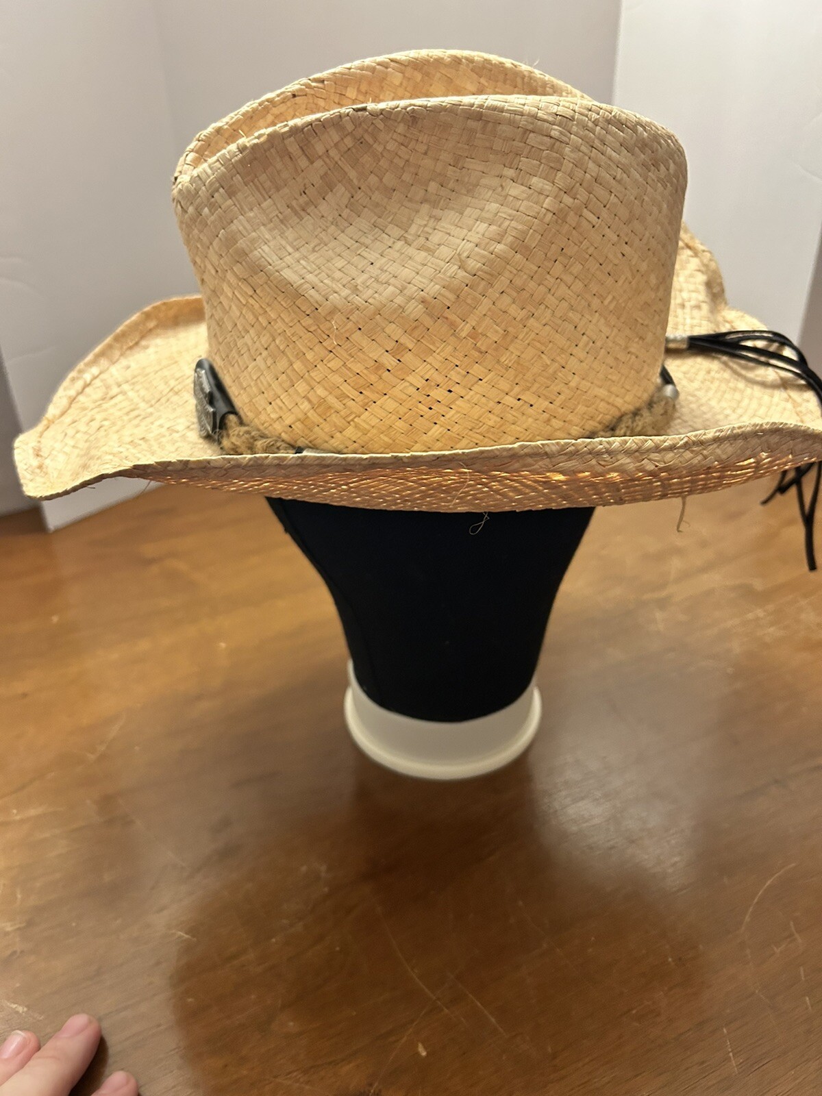 Harley Davidson Straw Cowboy Hat Size Small F&M Hat C… Gem