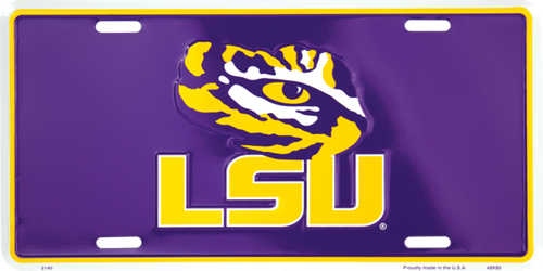 LSU TIGRES ETIQUETA COCHE CAMIÓN PLACA DE MATRÍCULA 12""X6"" LETRERO UNIVERSIDAD ESTATAL LOUISIANA - Imagen 4 de 5