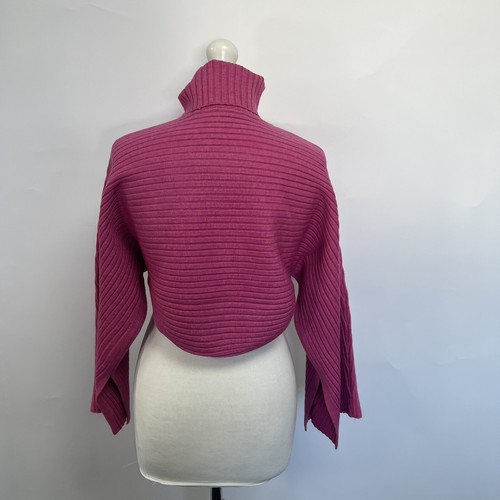 Free People Billie Mock Neck Cropped Jumper. Pink. XS - Picture 6 of 6
