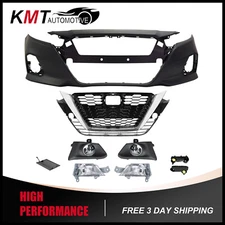 New Front Bumper Cover & Grille With Fog Light Kit Fits 2019-2022 Nissan Altima