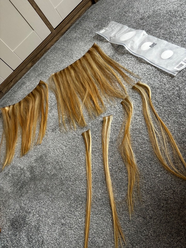 Beauty Works Tape And GOLD Weft Sewin Human Hair Extensions HONEY