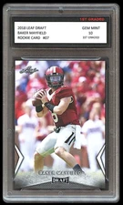 Baker Mayfield 2018 Leaf Draft 1st Graded 10 Rookie Card Rc Tampa Bay Buccaneers