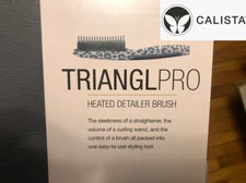 Calista TrianglPRO Triangl Pro Heated Hair Detail Brush CHEETAH Print NEW OPEN B